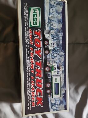 HESS 2008 Green and White Toy Truck and Trailer - Kids Toy
